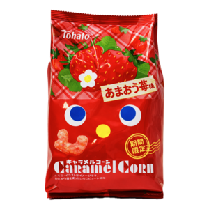 Tohato Tohato Karamell-Popcorn Amaou Erdbeer-Snack, 62 g