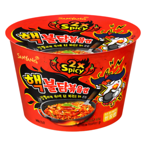 Samyang SamYang 2x Spicy Bowl Ramen mit scharfem Hühnergeschmack, 105 g