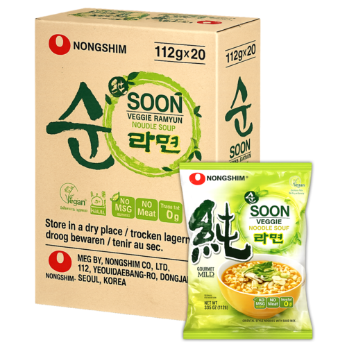 Nongshim Nongshim Soon Veggie Ramyun DOOS, 20x112g