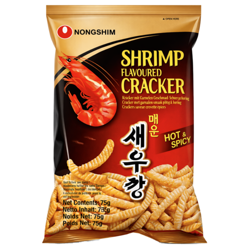 Nongshim Nongshim Shrimp Flavoured Cracker Hot & Spicy, 75g
