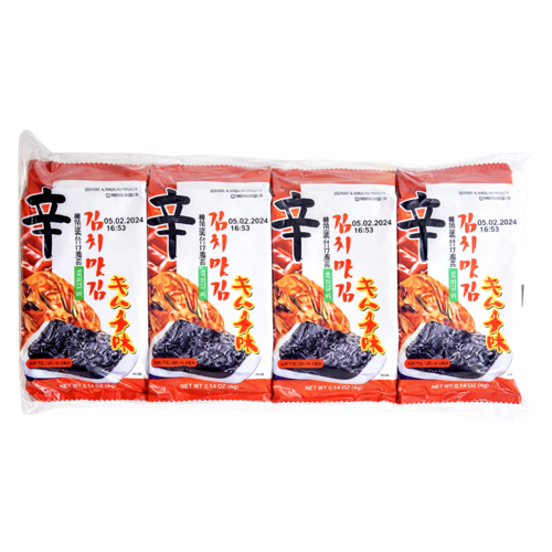 Kwangcheon Kwangcheon Kimchi Flavored Seasoned Seaweed Snack, 8x4g