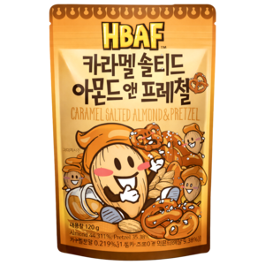 HBAF HBAF Karamell, gesalzene Mandeln und Brezel, 120 g HBAF HBAF Karamell, gesalzene Mandeln und Brezel, 120 g