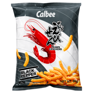 Calbee Calbee Black Pepper Prawn Crackers, 90g Calbee Calbee Black Pepper Prawn Crackers, 90g