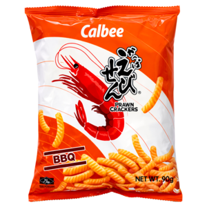 Calbee Calbee BBQ Prawn Crackers, 90g Calbee Calbee BBQ Prawn Crackers, 90g