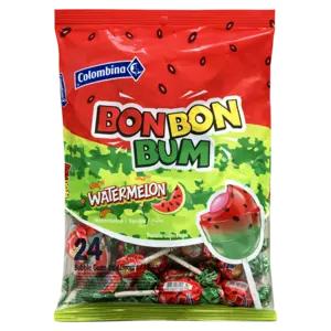 Colombina Colombina Bon Bon Bum Wassermelonen-Kaugummi-Pops, 408 g Colombina Colombina Bon Bon Bum Wassermelonen-Kaugummi-Pops, 408 g