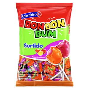 Colombina Colombina Bon Bon Bum Gemischte Sorten, 408g Colombina Colombina Bon Bon Bum Gemischte Sorten, 408g