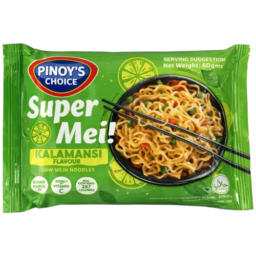 Pinoy’s Choice Super Me! Chow Mein Instant Noodle Kalamansi Flavour, 60g Pinoy’s Choice Super Me! Chow Mein Instant Noodle Kalamansi Flavour, 60g