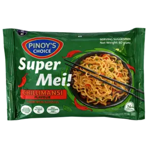 Pinoy’s Choice Super Me! Chow Mein Instant Noodle Chillimansi Flavour, 60g Pinoy’s Choice Super Me! Chow Mein Instant Noodle Chillimansi Flavour, 60g
