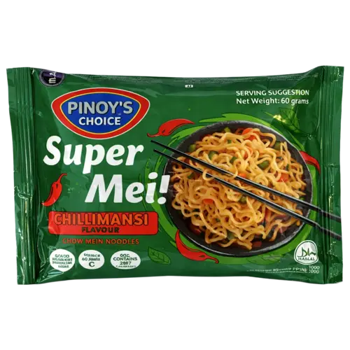 Pinoy’s Choice Super Me! Chow Mein Instant Noodle Chillimansi Flavour, 60g Pinoy’s Choice Super Me! Chow Mein Instant Noodle Chillimansi Flavour, 60g