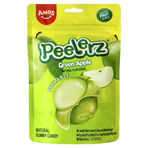 Amos Peelerz Green Apple Gummy Candy, 65g