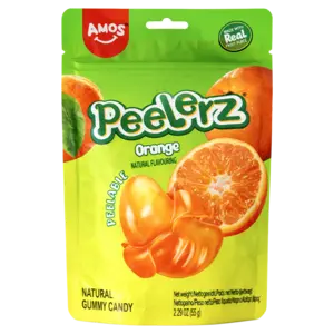 Amos Peelerz Orange Gummy Candy, 65g