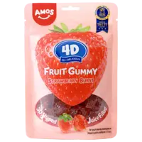 4D Fruit Gummy Juicy Burst Strawberry Burst, 65g