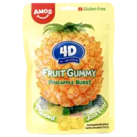4D Fruit Gummy Juicy Pineapple Burst, 65g