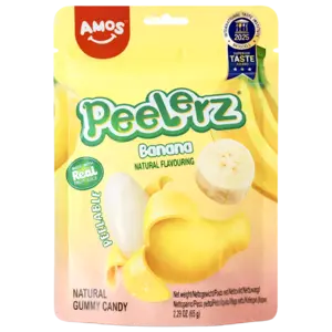 Amos Peelerz Banana Gummy Candy, 65g
