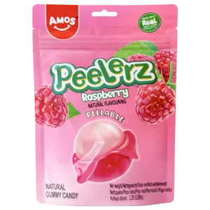 Amos Peelerz Raspberry Gummy Candy, 65g