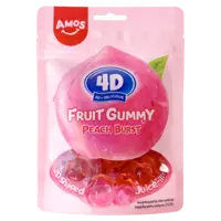 4D Fruit Gummy Juicy Peach Burst, 65g