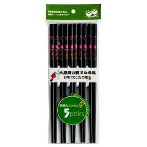Essstäbchen „Black Blossom“, 5 Paar