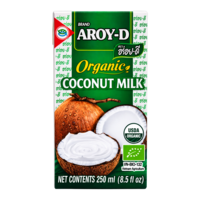 Aroy-D Biologische Kokosmelk, 250ml