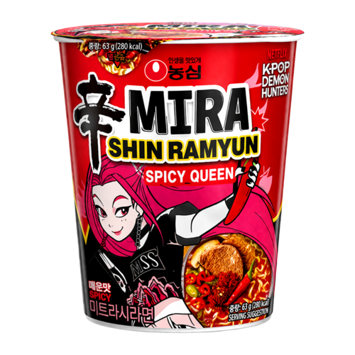 Nongshim K-Pop Demon Hunters Mira Shin Ramyun Cup, 65g Nongshim K-Pop Demon Hunters Mira Shin Ramyun Cup, 65g