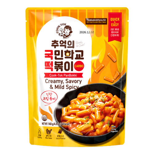 Cook-Tok Panbokki Mild Spicy Carbonara, 140g