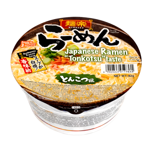 Hikari Menraku Tonkotsu Cup Ramen, 82g