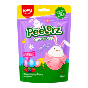 Amos Amos Peelerz Gummy Eggs, 65g