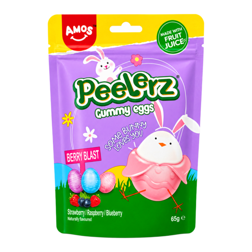 Amos Amos Peelerz Gummy Eggs, 65g