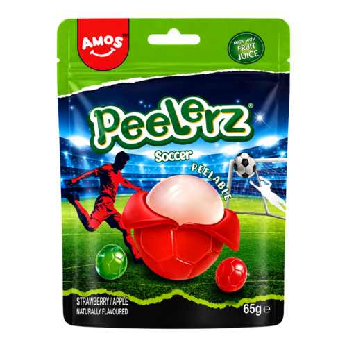 Amos Amos Peelerz Soccer Gummy, 65g
