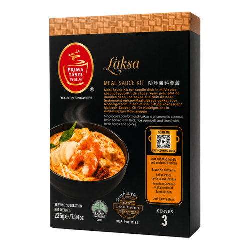 Prima Taste Prima Taste Laksa Ready To Cook Sauce Kit, 225g Prima Taste Prima Taste Laksa Ready To Cook Sauce Kit, 225g