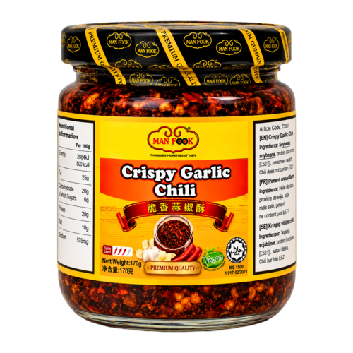 Man Fook Man Fook Crispy Garlic Chili, 170g Man Fook Man Fook Crispy Garlic Chili, 170g
