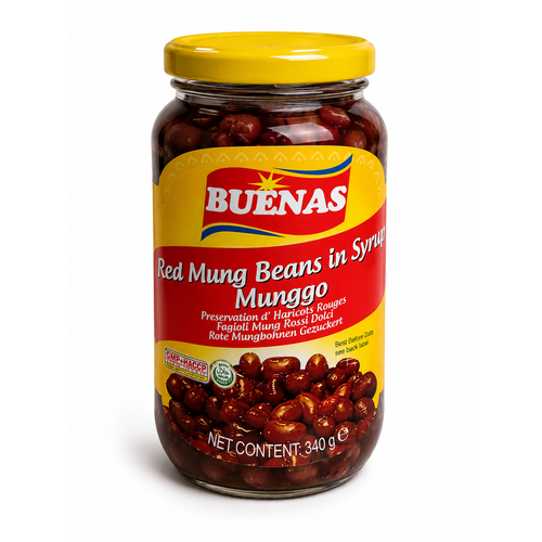 Buenas Red Mung Beans in Syrup, 340g