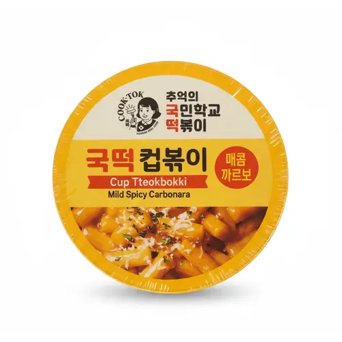 Cook-Tok Cup Tteokbokki Spicy Carbonara, 140g Cook-Tok Cup Tteokbokki Spicy Carbonara, 140g