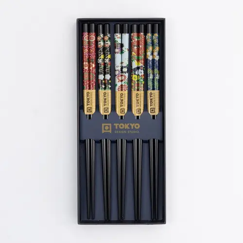 Tokyo Design Studio Wooden Chopstick Gift Set Cherry Blossom Blue Tokyo Design Studio Wooden Chopstick Gift Set Cherry Blossom Blue