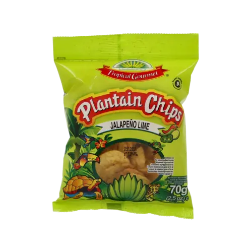 Tropical Gourmet Tropical Gourmet Jalapeno Lime Plantain Chips, 70g Tropical Gourmet Tropical Gourmet Jalapeno Lime Plantain Chips, 70g