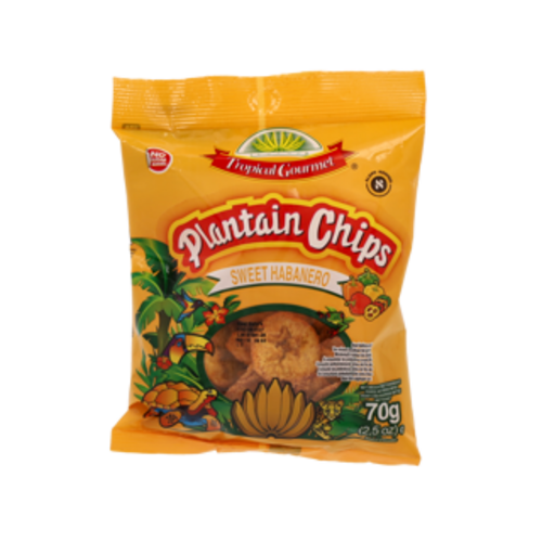 Tropical Gourmet Tropical Gourmet Sweet Habanero Plantain Chips, 70g Tropical Gourmet Tropical Gourmet Sweet Habanero Plantain Chips, 70g