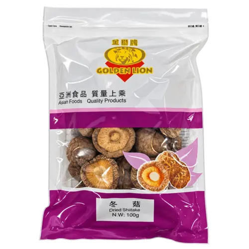 Golden Lion Golden Lion getrocknete Shiitake-Pilze, Güteklasse A/A, 4–5 cm, 100 g Golden Lion Golden Lion getrocknete Shiitake-Pilze, Güteklasse A/A, 4–5 cm, 100 g