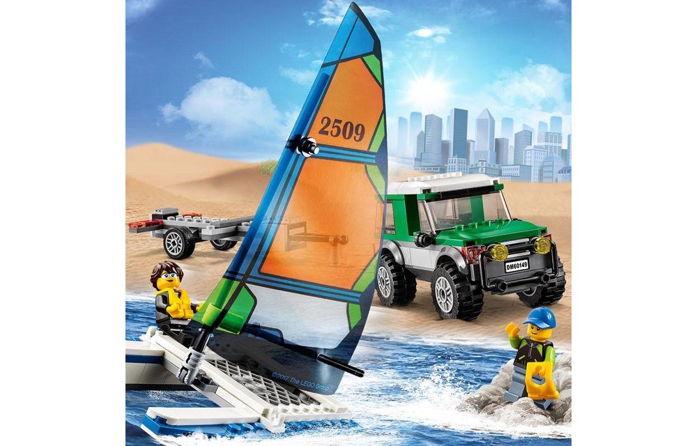 LEGO City 60149 - Pickup 4x4 met catamaran