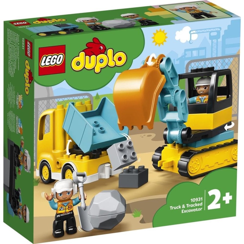 mug tweedehands God LEGO DUPLO 10931 - Truck en graafmachine met rupsbanden - Bouwspeelgoed.nl