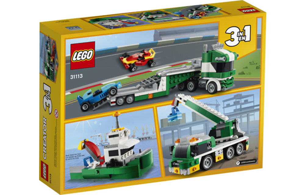 LEGO Creator 3-in-1 Racewagen Transportvoertuig | 31113
