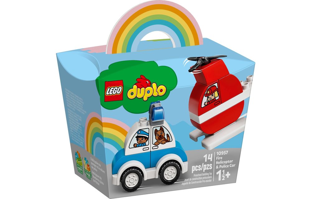 LEGO DUPLO Brandweerhelicopter & Politiewagen | 10957
