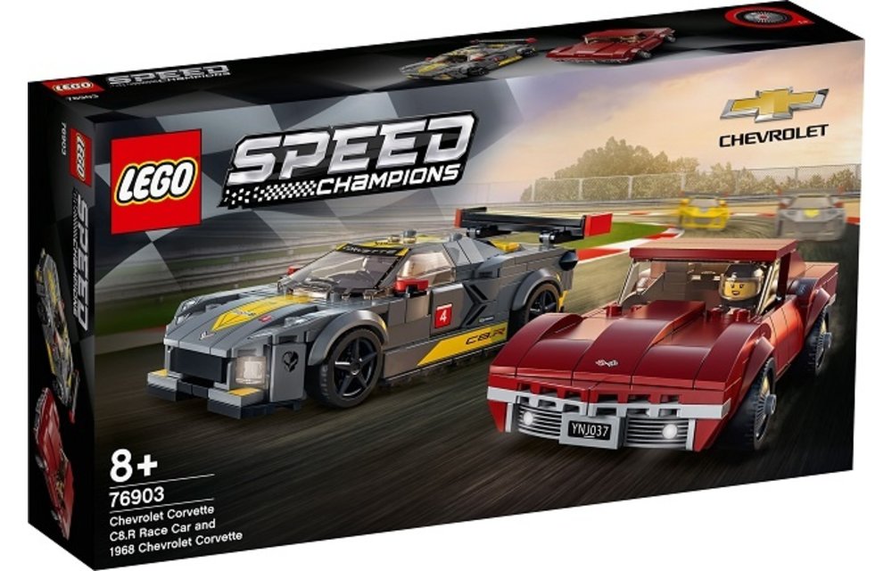 LEGO Speed Champions Chevrolet Corvette C8.R racewagen en 1968 Chevrolet Corvette | 76903