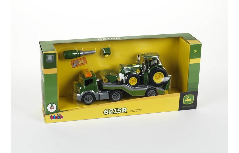 John Deere Tractor met transporter en voorlader | 3908
