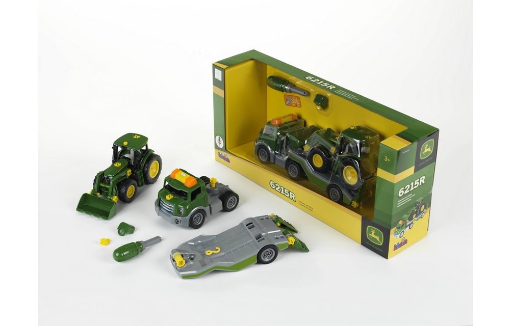 John Deere Tractor met transporter en voorlader | 3908