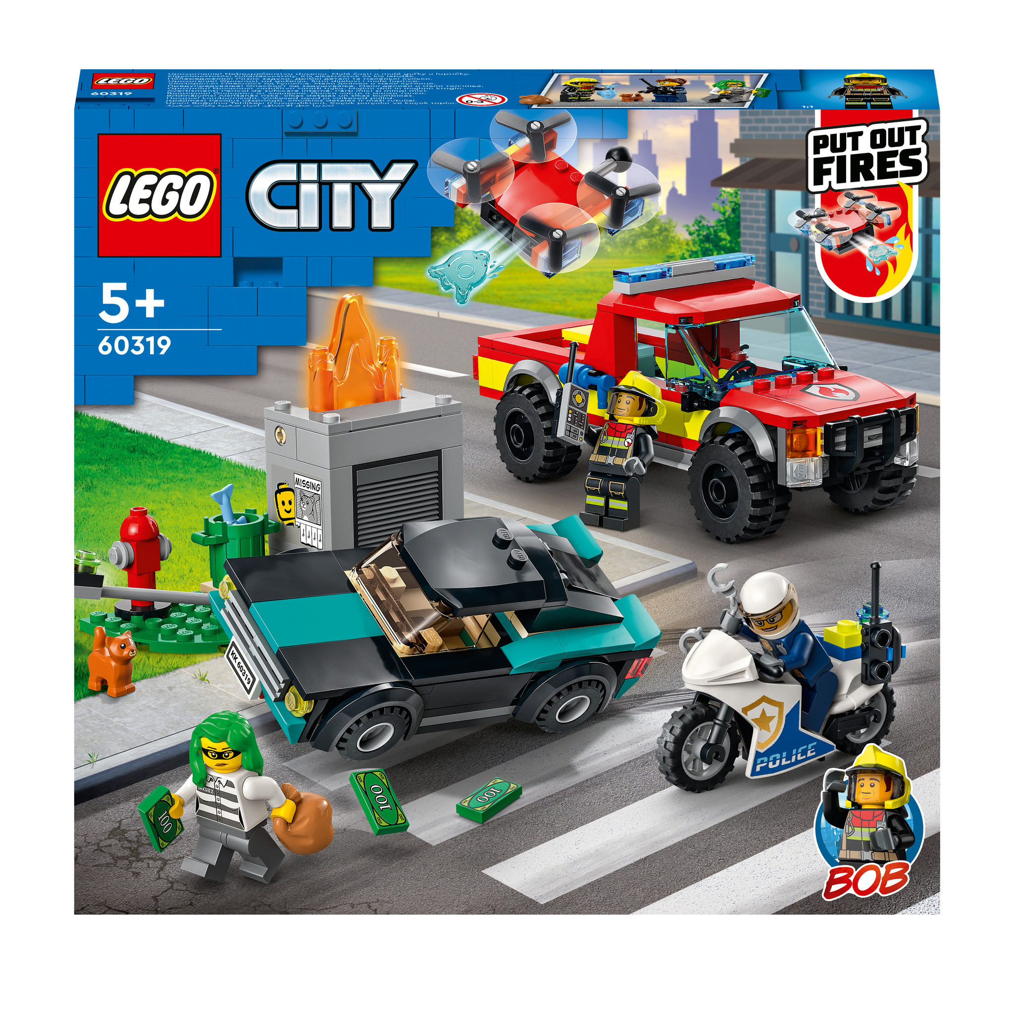 LEGO City Brandweer Politie achtervolging 60319