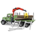 Bruder Bruder 2824 - Mack Granite houttransporter met laadkraan en bomen