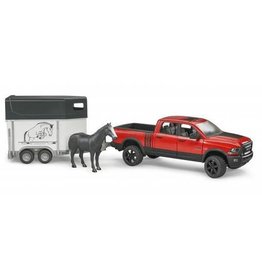 Bruder Bruder 2501 - Dodge RAM 2500 Power Wagon met paardentrailer en paard