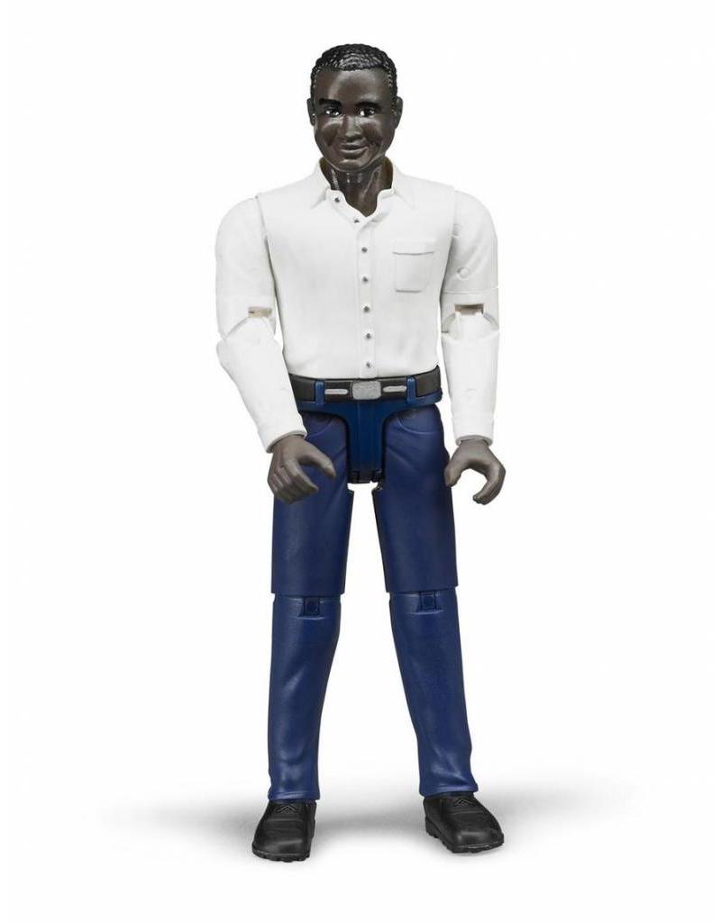 Bruder Bruder 60004 - Speelfiguur man: donker, zwart, donkerblauwe jeans