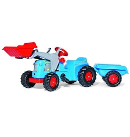 Rolly Toys Rolly Toys 630042 - RollyKiddy Classic tractor met voorlader en aanhanger - blauw