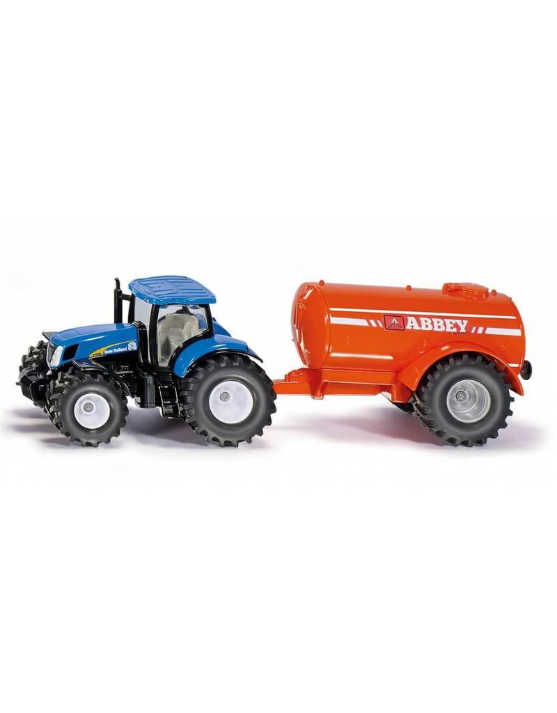 Siku Siku 1945 - New Holland tractor met eenassig giervat 1:50