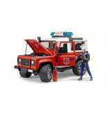 Bruder Bruder 2596 - Land Rover Defender Stationwagen - Brandweerauto en brandweerman